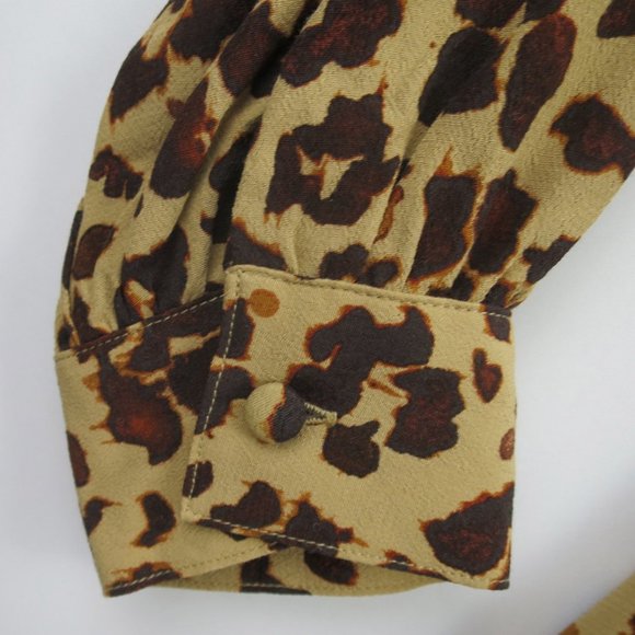 Gap Leopard Print Wrap Midi Dress Size 8 - Picture 5 of 9